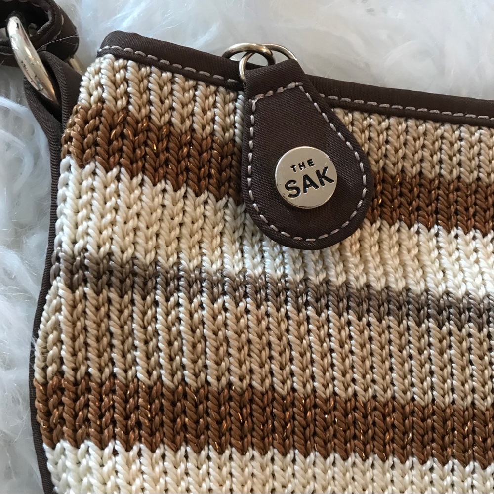 The Sak Metallic Brown Cream Purse Bag Handbag - Picture 5 of 5